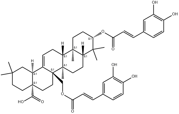 蜡果杨梅酸 C, 162059-94-1, 结构式