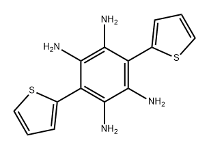 3,6-二噻吩基-1,2,4,5-苯四胺 结构式