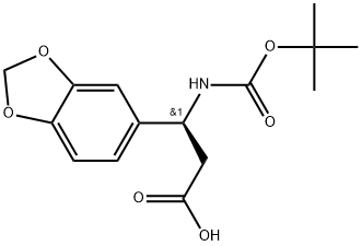 1,3-Benzodioxole-5-propanoic acid, β-[[(1,1-dimethylethoxy)carbonyl]amino]-, (S)- (9CI) 化学構造式