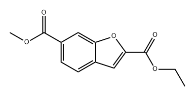 2-ethyl 6-methyl benzofuran-2,6-dicarboxylate 结构式
