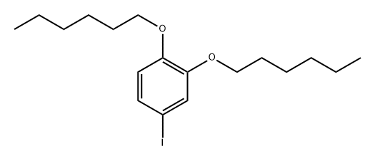 1,2-BIS(HEXYLOXY)-4-IODOBENZENE, 162281-31-4, 结构式