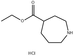 1H-Azepine-4-carboxylic acid, hexahydro-, ethyl ester, hydrochloride (1:1) 化学構造式