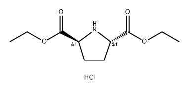 trans-Diethyl pyrrolidine-2,5-dicarboxylate hydrochloride 化学構造式
