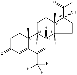 Megestrol-d3, 162462-71-7, 结构式