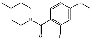 (2-Fluoro-4-methoxyphenyl)(4-methyl-1-piperidinyl)methanone,1625172-45-3,结构式