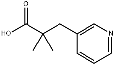 3-Pyridinepropanoicacid,-alpha-,-alpha--dimethyl-(9CI) Struktur