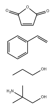 2,5-Furandione, polymer with ethenylbenzene, propyl ester, compd. with 2-amino-2-methyl-1-propanol Struktur