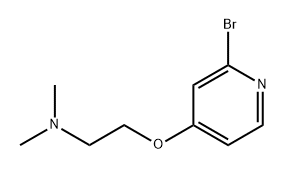 2- [(2- BROMO- 4- PYRIDINYL) OXY] - N, N- 二甲基乙胺, 1627144-20-0, 结构式