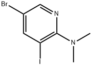 5-bromo-3-iodo-N,N-dimethylpyridin-2-amine Struktur