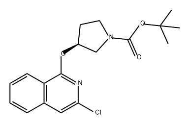 tert-butyl (S)-3-((3-chloroisoquinolin-1-yl)oxy)pyrrolidine-1-carboxylate Structure