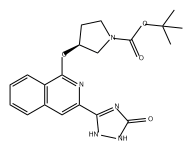 (S)-5-(1-(pyrrolidin-3-yloxy)isoquinolin-3-yl)-2,4-dihydro-3H-1,2,4-triazol-3-one Structure