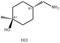 trans-4-(Aminomethyl)-1-methylcyclohexanol Hydrochloride 化学構造式