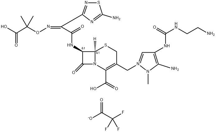 CEFTOLOZANE三氟乙酸盐, 1628046-32-1, 结构式