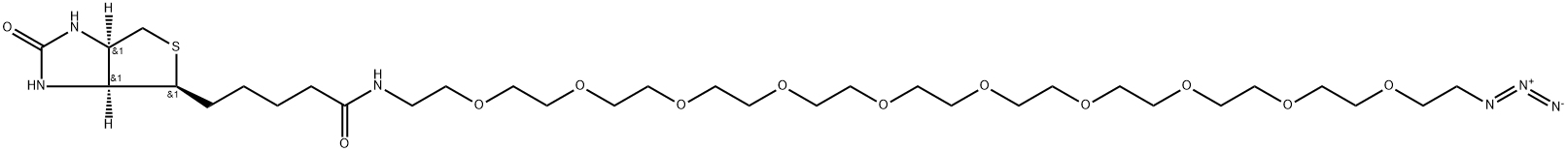 Biotin-PEG10-CH2CH2N3, 1628165-01-4, 结构式