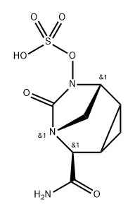 (1R,5S,6R)-7-Oxo-8-(sulfooxy)-6,8-diazatricyclo [4.2.1.0 ]nonane-5-carboxamide 化学構造式