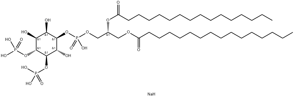 D-myo-Inositol, 1-[(2R)-2,3-bis[(1-oxohexadecyl)oxy]propyl hydrogen phosphate] 4,5-bis(dihydrogen phosphate), sodium salt (1:3)|1,2-棕榈酰磷脂酰肌醇-3,4-二磷酸(钠盐)