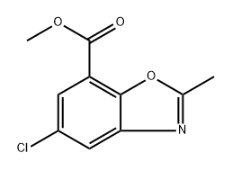 methyl 5-chloro-2-methylbenzo[d]oxazole-7-carboxylate 化学構造式