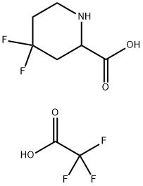 2,2,2-trifluoroacetic acid compound with 4,4-difluoropiperidine-2-carboxylic acid (1:1)|2,2,2-trifluoroacetic acid compound with 4,4-difluoropiperidine-2-carboxylic acid (1:1)