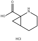 2-Azabicyclo[4.1.0]heptane-1-carboxylic acid, hydrochloride (1:1) Structure