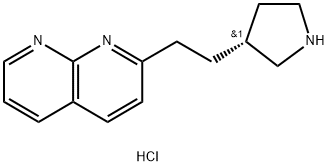 (R)-2-(2-(吡咯烷-3-基)乙基)-1,8-萘啶二盐酸,1629249-43-9,结构式