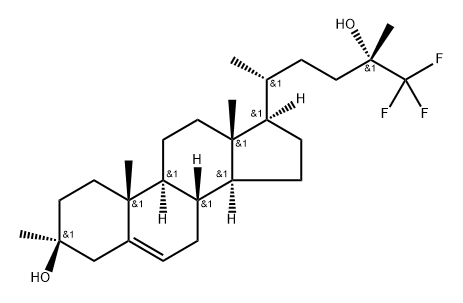 26,27-Dinorergost-5-ene-3,24-diol, 25,25,25-trifluoro-3-methyl-, (3β,24S)- Structure