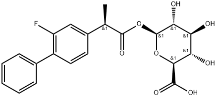 (R)-Flurbiprofen-acyl-beta-D-glucuronide Struktur