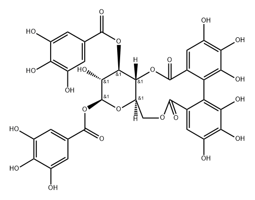 1630724-71-8 1,3-二-O-没食子酰-4,6-六羟基联苯二酰基-BETA-<SUP>4</SUP>C<SUB>1</SUB>-吡喃葡萄糖