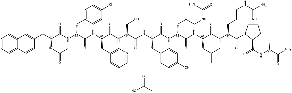 醋酸西曲瑞克, 1631741-31-5, 结构式