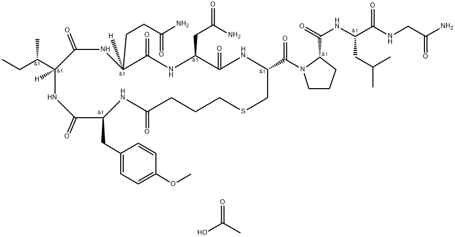 醋酸卡贝缩宫素 结构式