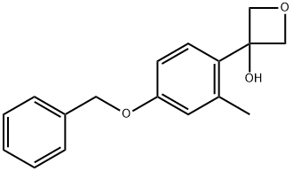 3-(4-(benzyloxy)-2-methylphenyl)oxetan-3-ol 化学構造式