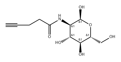 2-deoxy-2-[(1-oxo-4-pentyn-1-yl)amino]-alfa-D-glucose 化学構造式