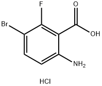 6-amino-3-bromo-2-fluorobenzoic acid hydrochloride Struktur