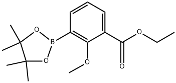 ethyl 2-methoxy-5-methyl-3-(4,4,5,5-tetramethyl-1,3,2-dioxaborolan-2-yl)benzoate Struktur