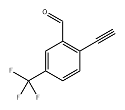 2-乙炔基-5-(三氟甲基)苯甲醛 结构式