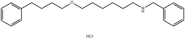 6-(4-苯基丁氧基)-N-苄基己烷-1-胺盐酸盐,163923-18-0,结构式