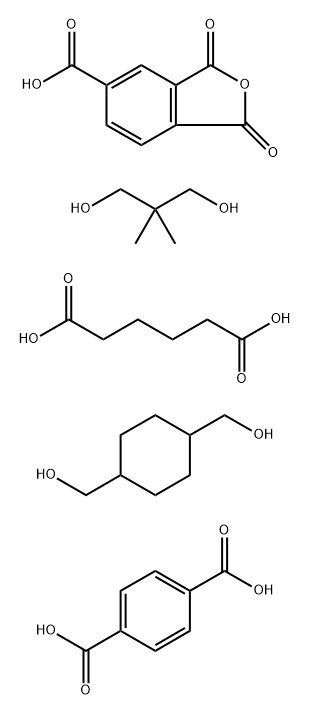 1,4-Benzenedicarboxylic acid, polymer with 1,4-cyclohexanedimethanol, 1,3-dihydro-1,3-dioxo-5-isobenzofurancarboxylic acid, 2,2-dimethyl-1,3-propanediol and hexanedioic acid,164002-52-2,结构式