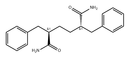 (2R,5S)-2,5-Dibenzylhexanediamide 化学構造式