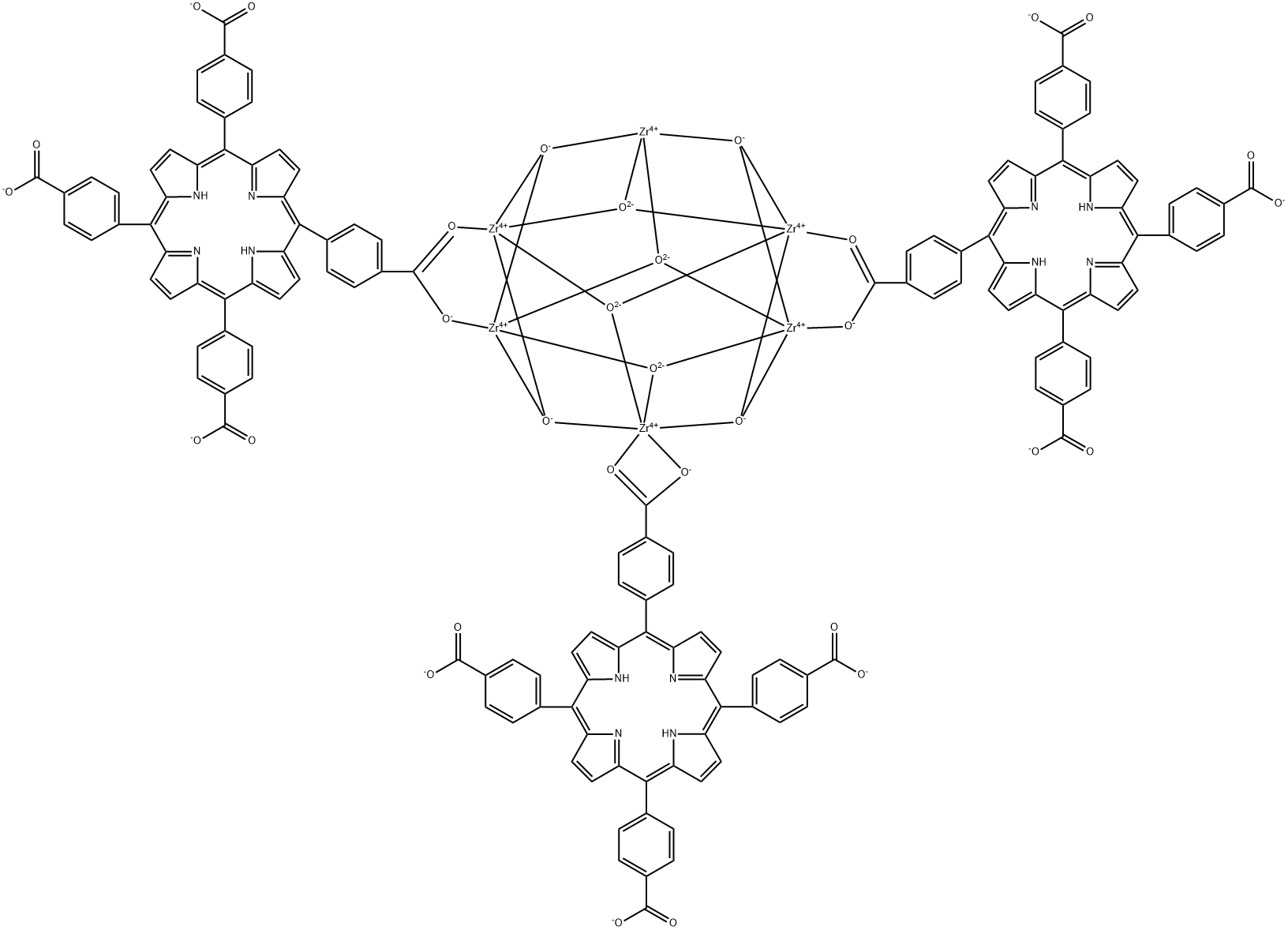 PCN-223(H)金属有机骨架,1640226-29-4,结构式