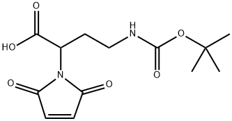 1H-Pyrrole-1-acetic acid, α-[2-[[(1,1-dimethylethoxy)carbonyl]amino]ethyl]-2,5-dihydro-2,5-dioxo- Structure