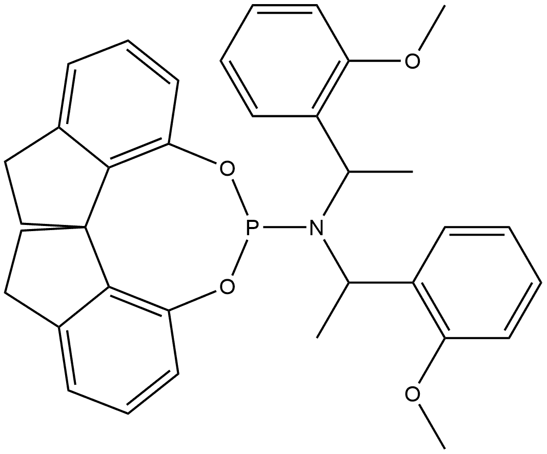 (11aS)-10,11,12,13-tetrahydro-N,N-bis[(1S)-1-(2-methoxyphenyl)ethyl]-Diindeno[7,1-de:1',7'-fg][1,3,2]dioxaphosphocin-5-amine,1642865-92-6,结构式