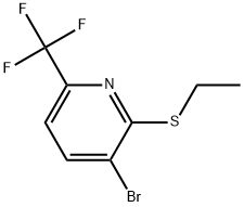 3-Bromo-2-(ethylthio)-6-(trifluoromethyl)pyridine 结构式