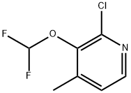 2-chloro-3-(difluoromethoxy)-4-methylpyridine Struktur
