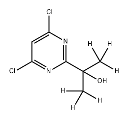 4,6-Dichloro-2-[2-hydroxy-1-(methylethyl-d6)]-pyrimidine Struktur