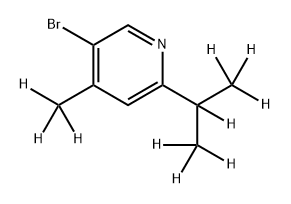 3-Bromo-[4-methyl-6-(iso-propyl)-d10]-pyridine Struktur