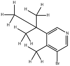 3-Bromo-[4-methyl-5-(tert-butyl)-d12]-pyridine Struktur