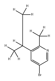 3-Bromo-[6-methyl-5-(iso-propyl)-d10]-pyridine Struktur