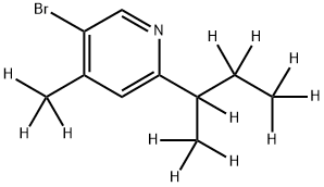 3-Bromo-[6-(sec-butyl)-4-methyl-d12]-pyridine Struktur