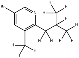 3-Bromo-[5-methyl-6-(iso-butyl)-d12]-pyridine Struktur