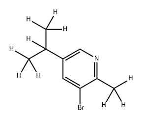 3-Bromo-[2-methyl-5-(iso-propyl)-d10]-pyridine Struktur