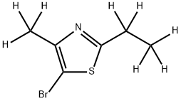 5-Bromo-(4-methyl-2-ethyl-d8)-thiazole Struktur